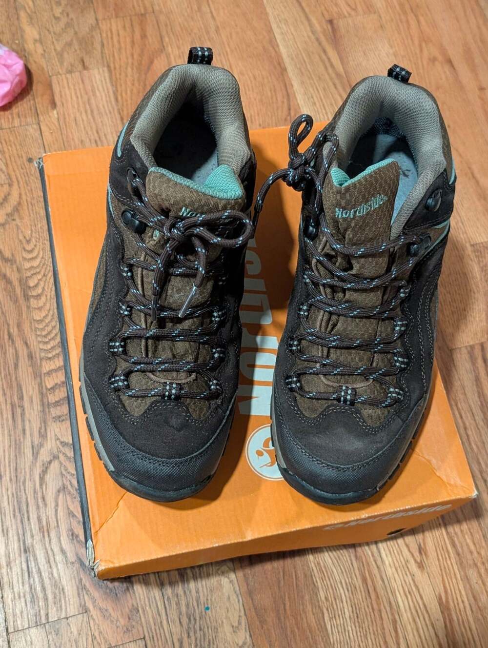 Northside Women's Pioneer WP Trail Waterproof Hiking Boots Dark Brown/Sage Size